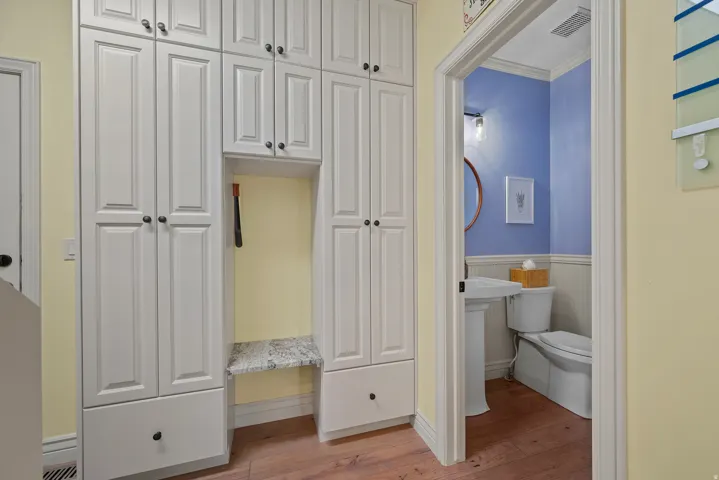 Closet with a sink