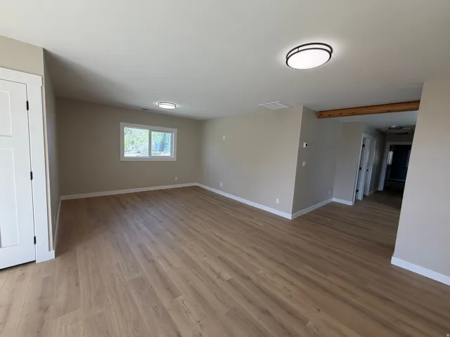 Spare room with light wood finished floors