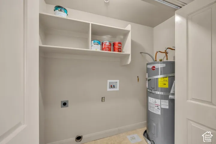 Built-in shelving for storage