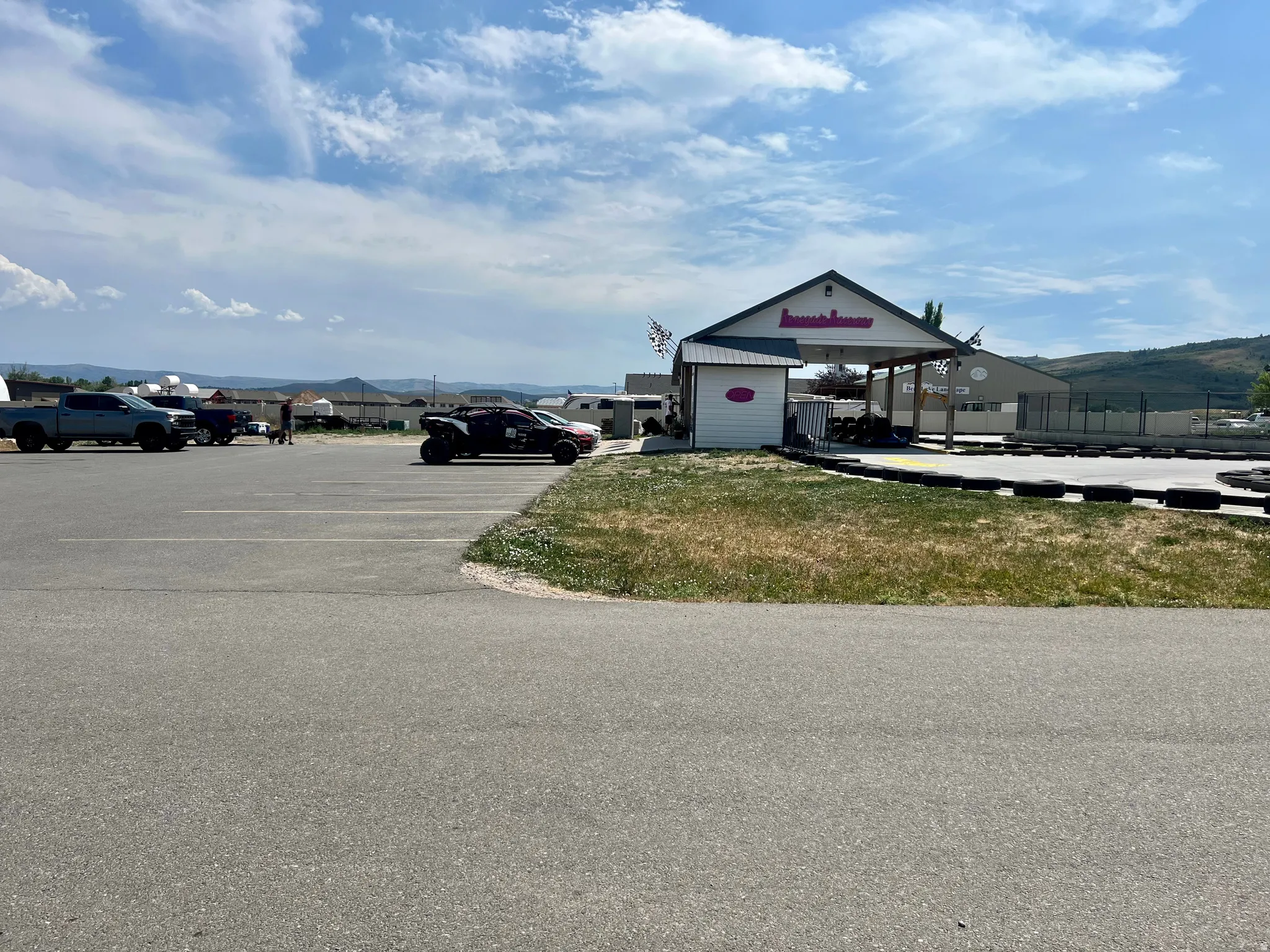 View of uncovered parking lot