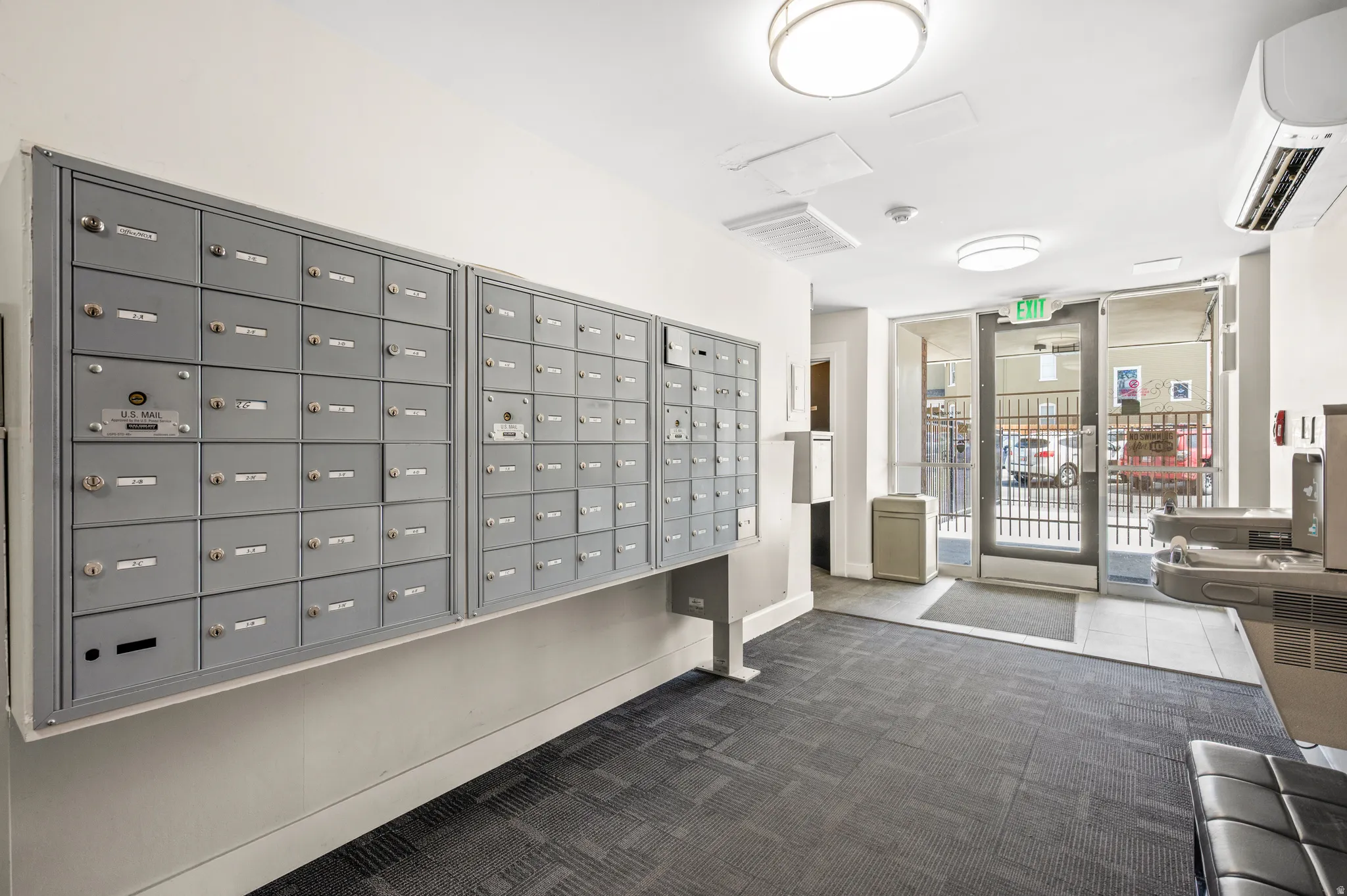 Common area featuring expansive windows