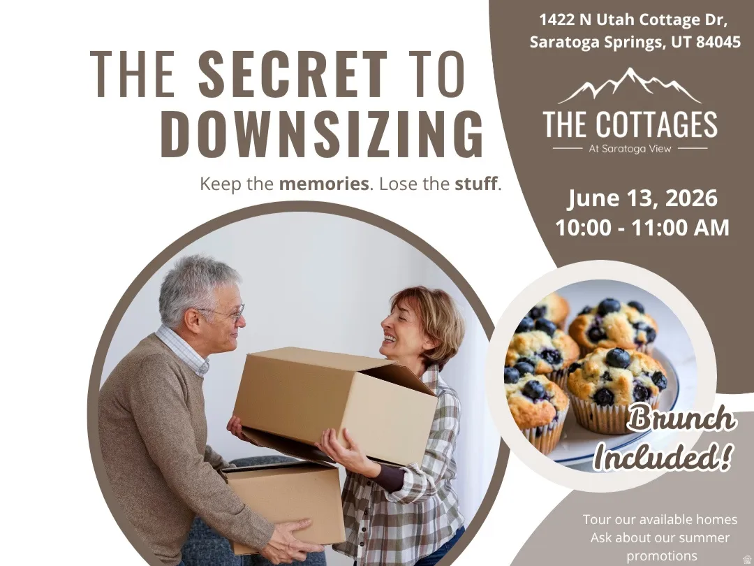 Promotional Flyer. Announcing an event for property tours and information regarding available residences