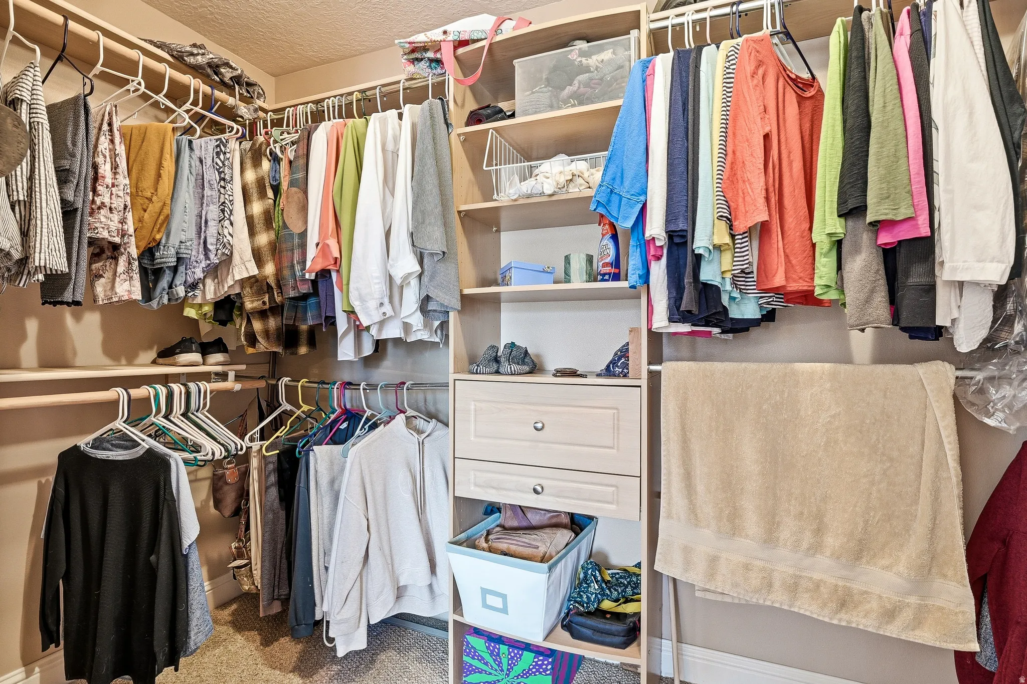 View of walk in closet