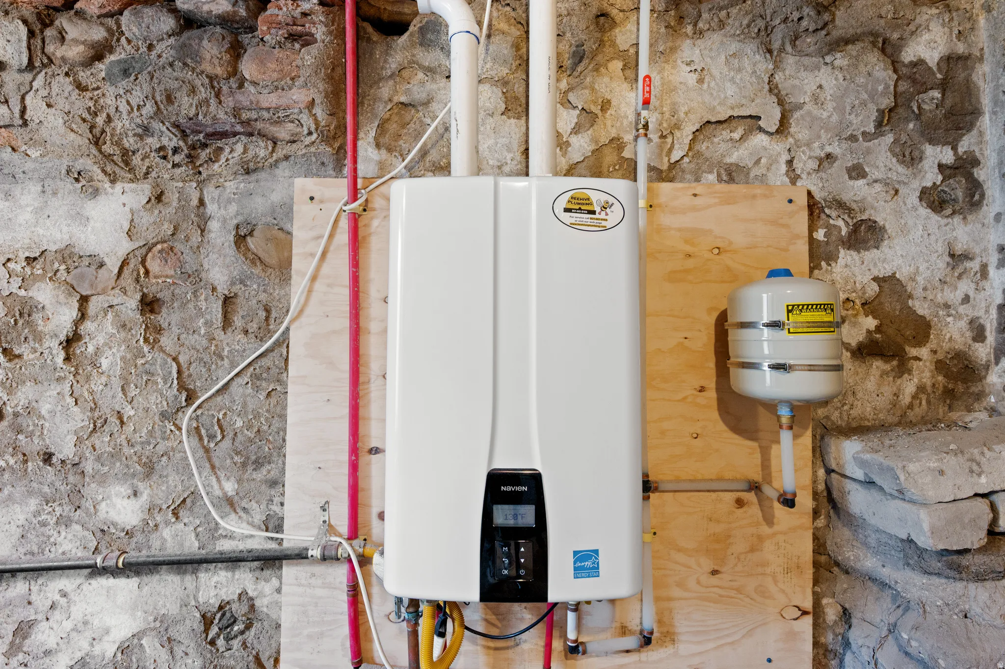 Utility room with water heater