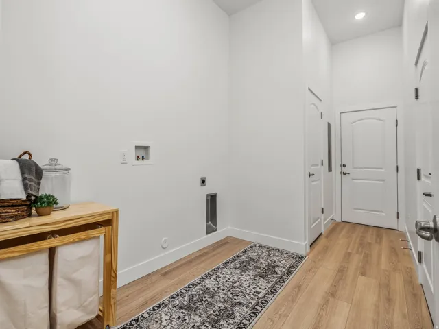 Laundry with access to the garage and community breezeway