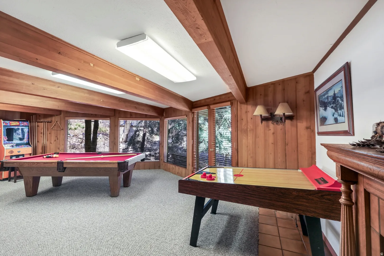 Lower level game room area