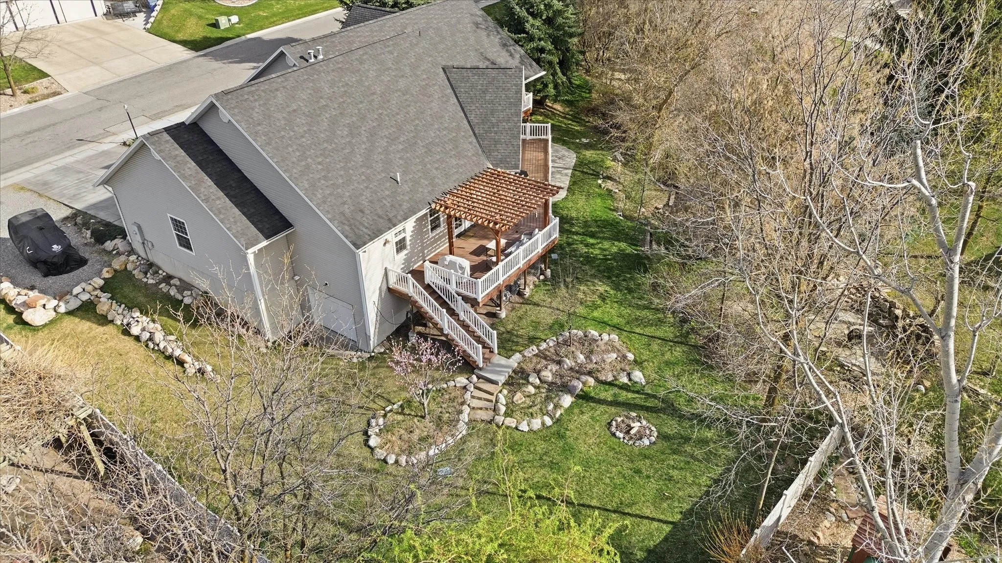 View from above of property
