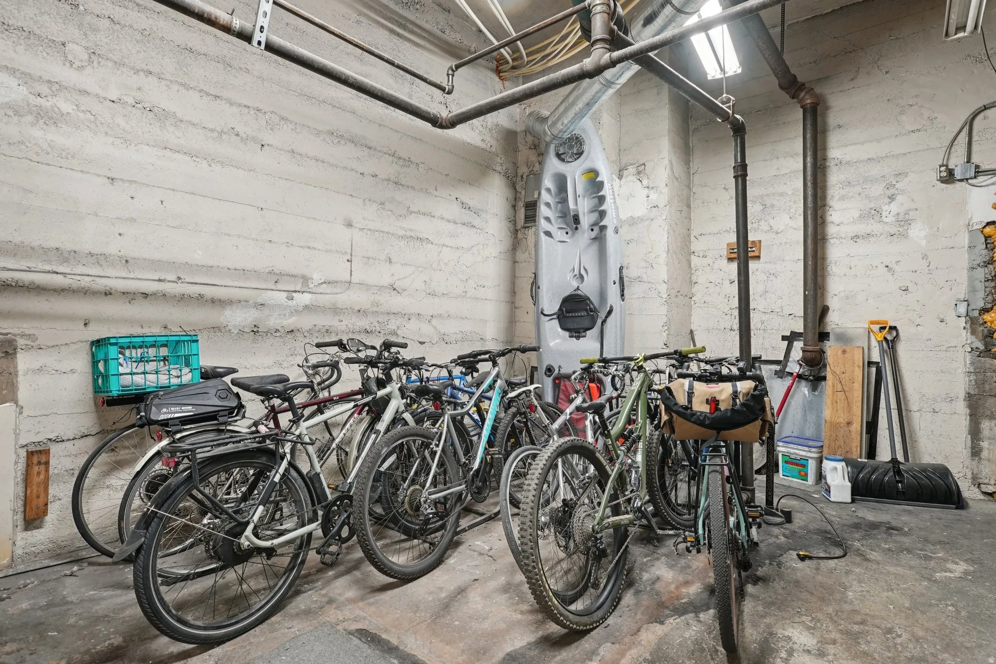 Garage with bike storage