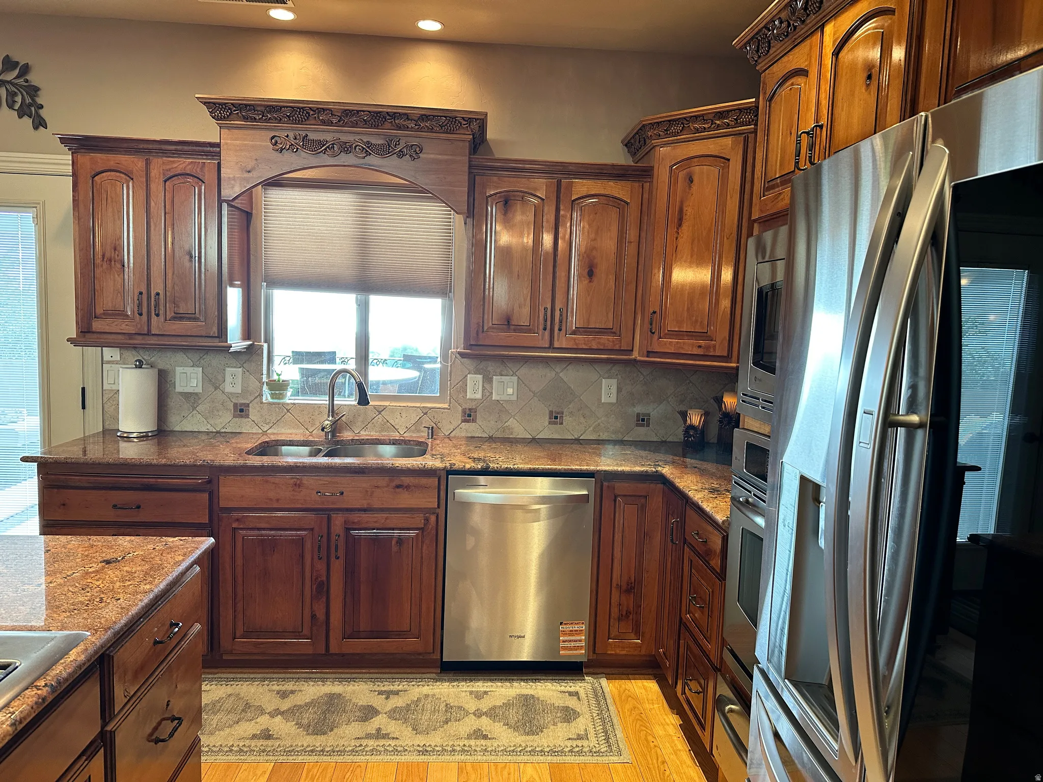 Kitchen sink area offers views of Willard Bay