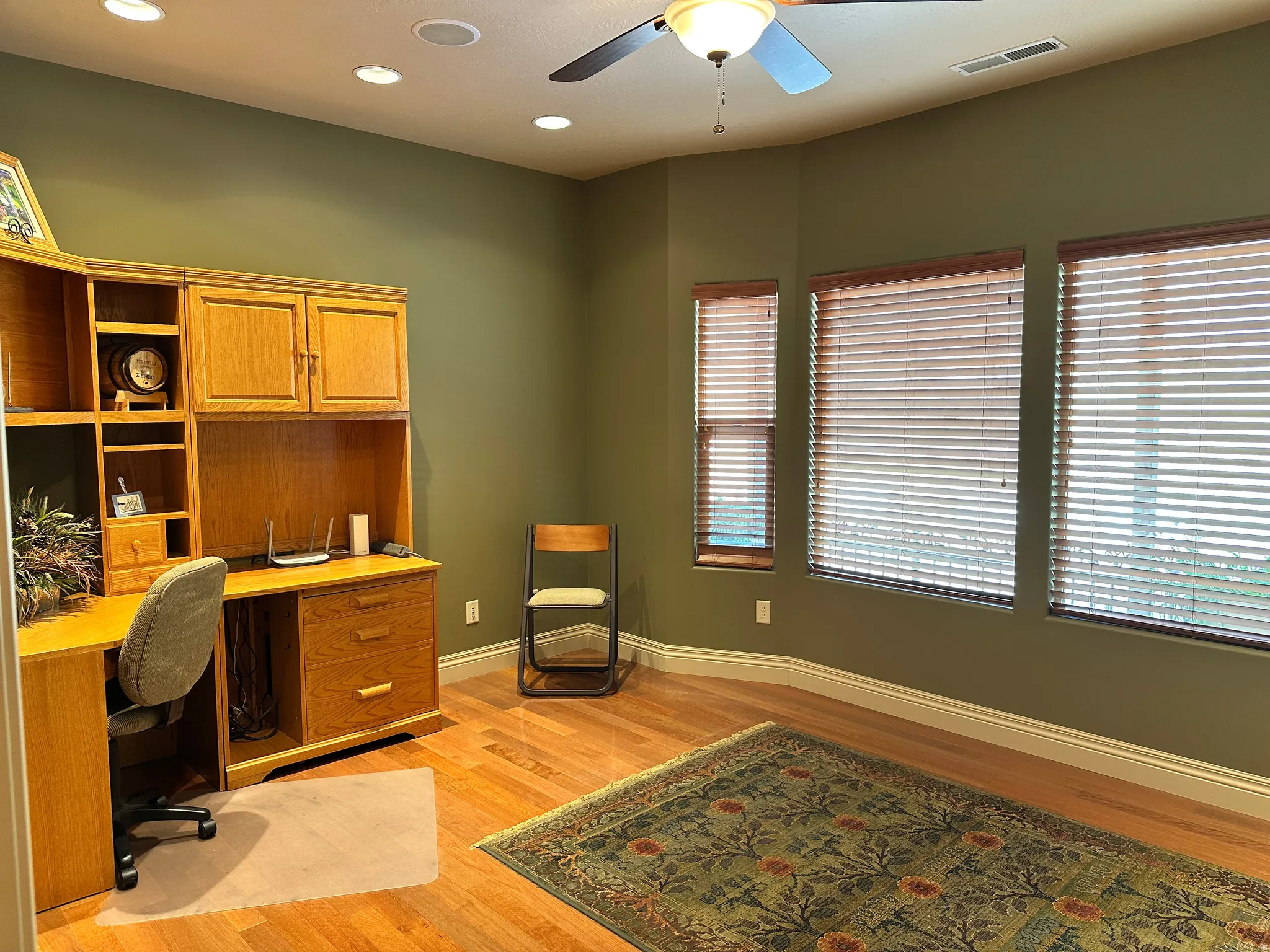Office has a slight bay window