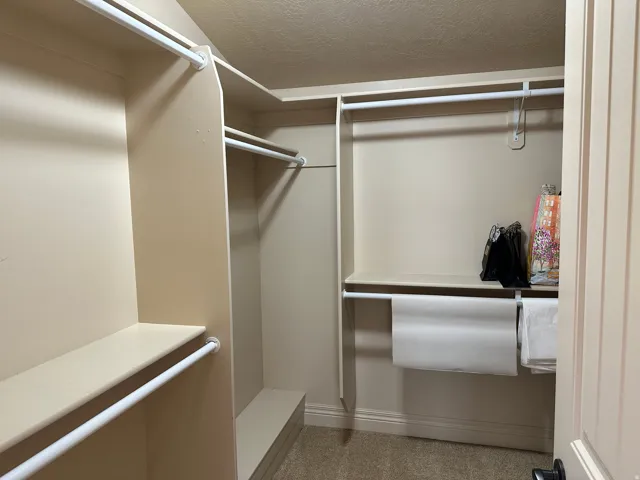View of walk in closet