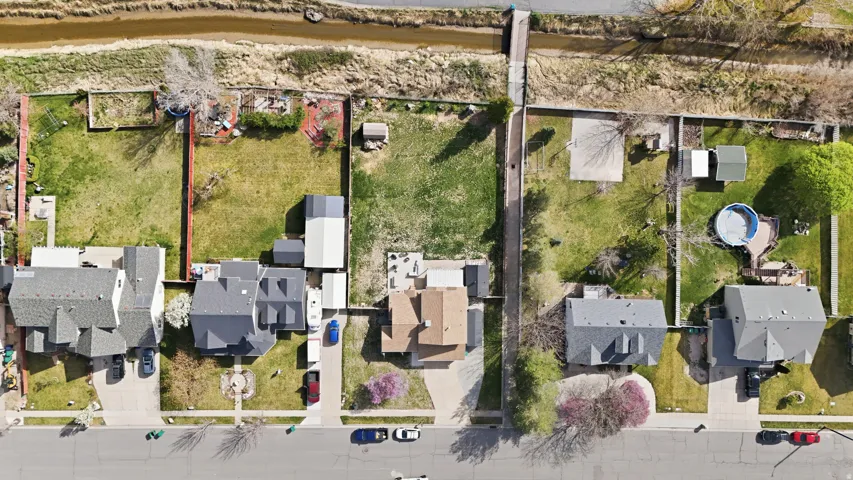 Aerial view of residential area