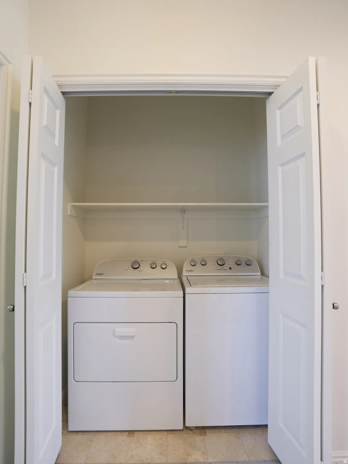 Laundry area with independent washer and dryer