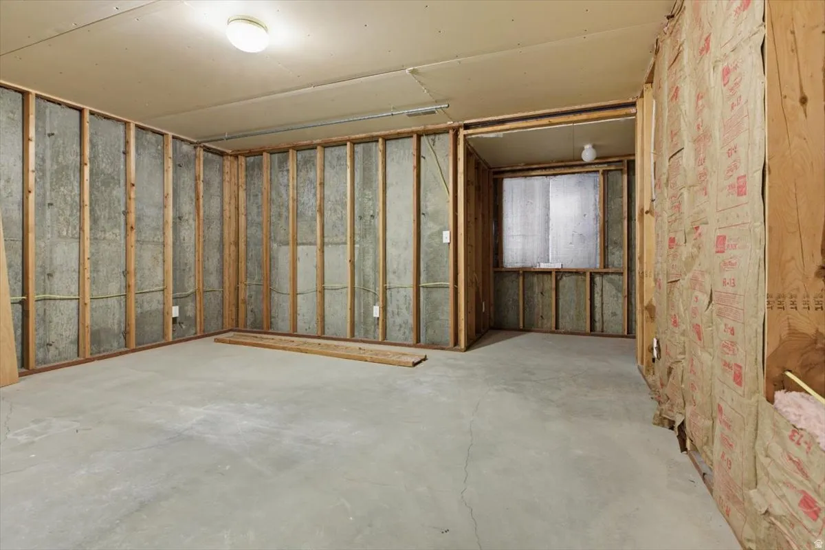 View of below grade area