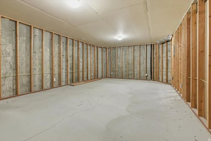 View of unfinished below grade area