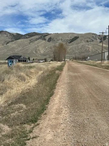 Mountain view with rural landscape