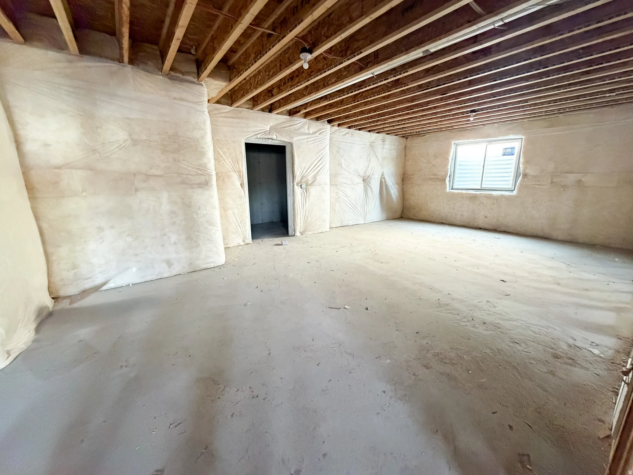 View of below grade area