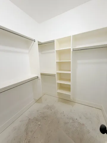 View of walk in closet