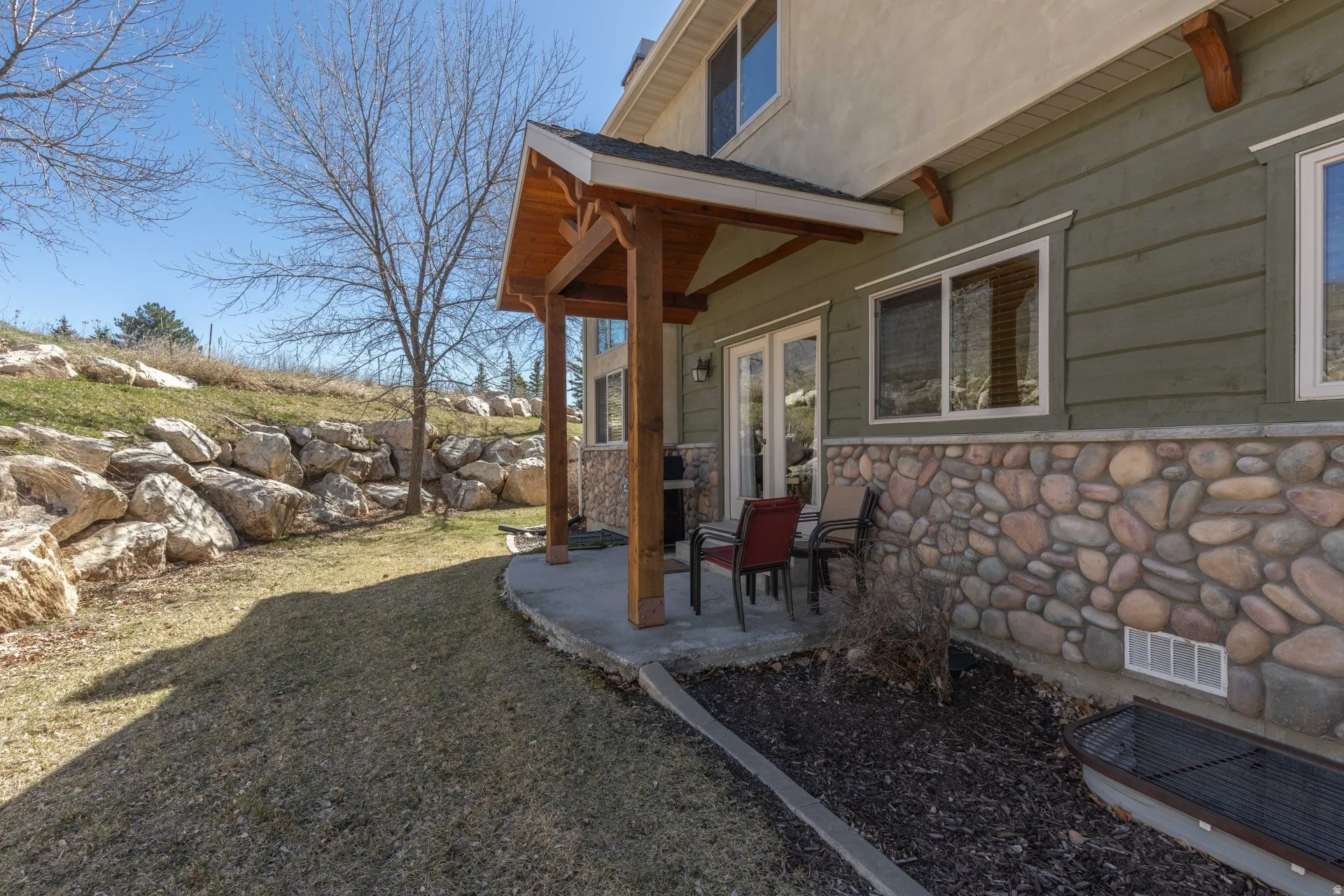View of yard with a patio area