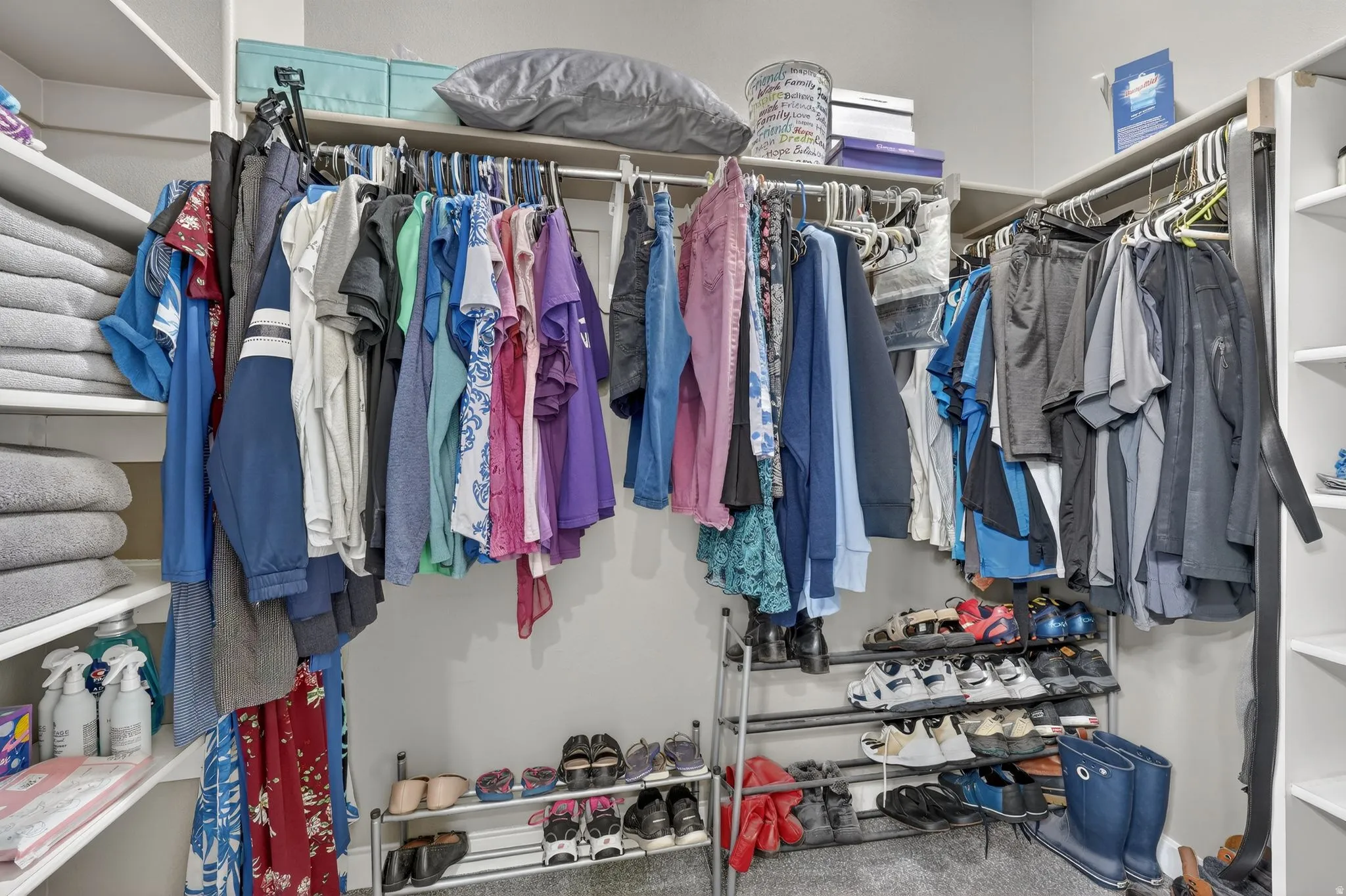 View of walk in closet