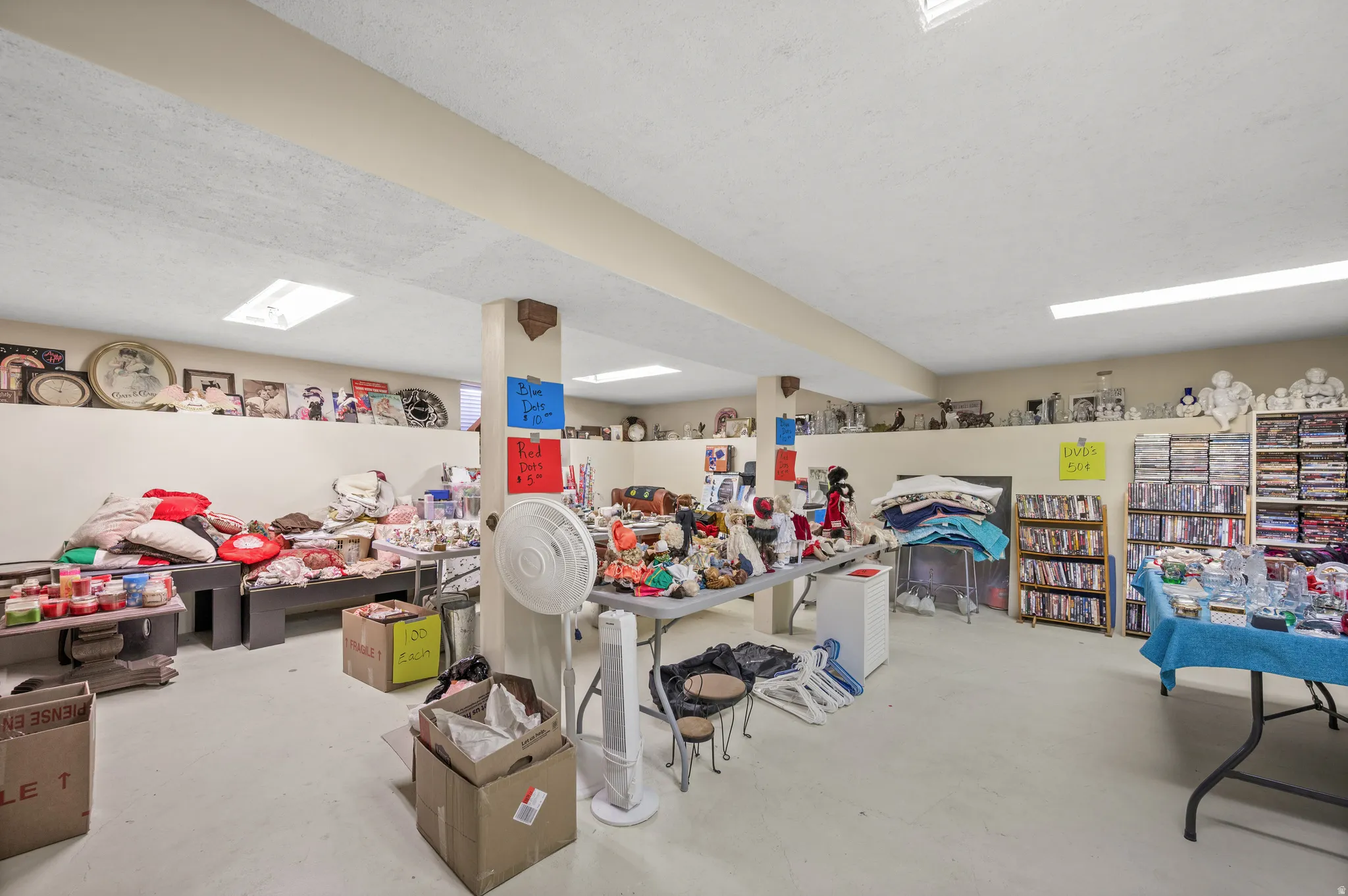 View of finished basement