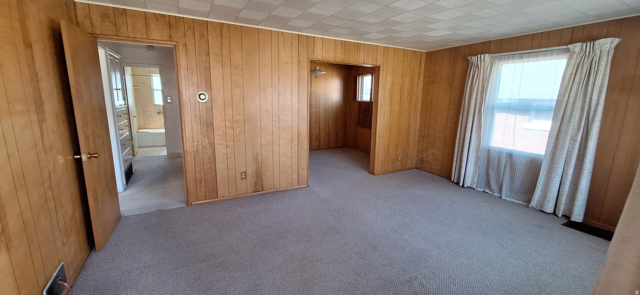 View from entry door to living room