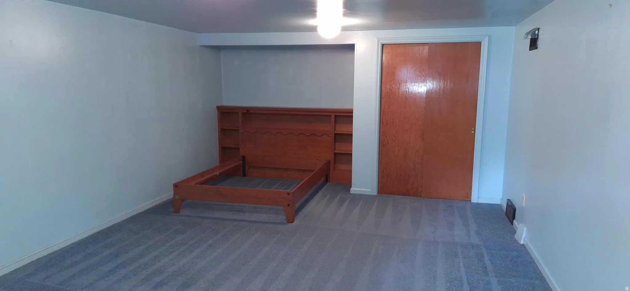 View of basement bedroom from entry doorway
