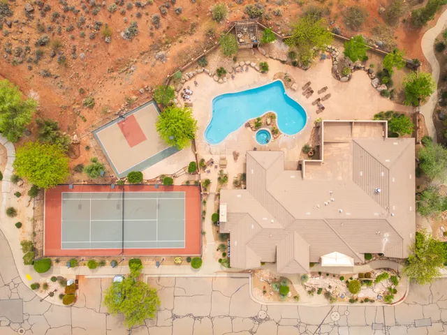 Clubhouse, pool and pickleball