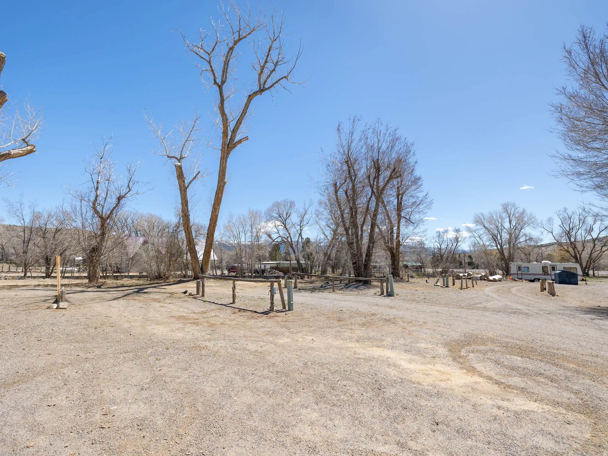 View of yard with a gate