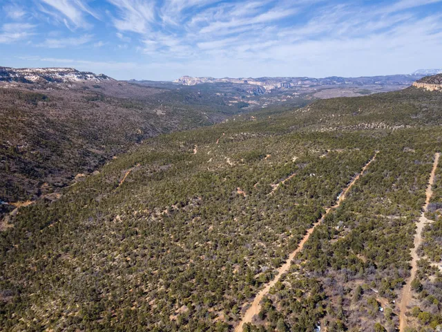 Bird's eye view of a mountain backdrop