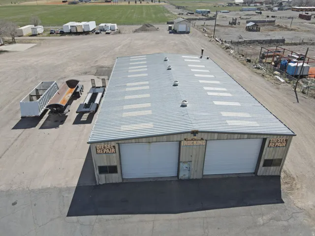 Drone / aerial view of an industrial area