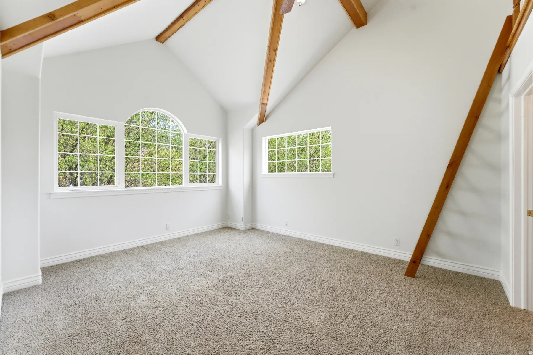 One of two Bedrooms on the Second floor. Each Bedroom has a loft accessed by a ladder.