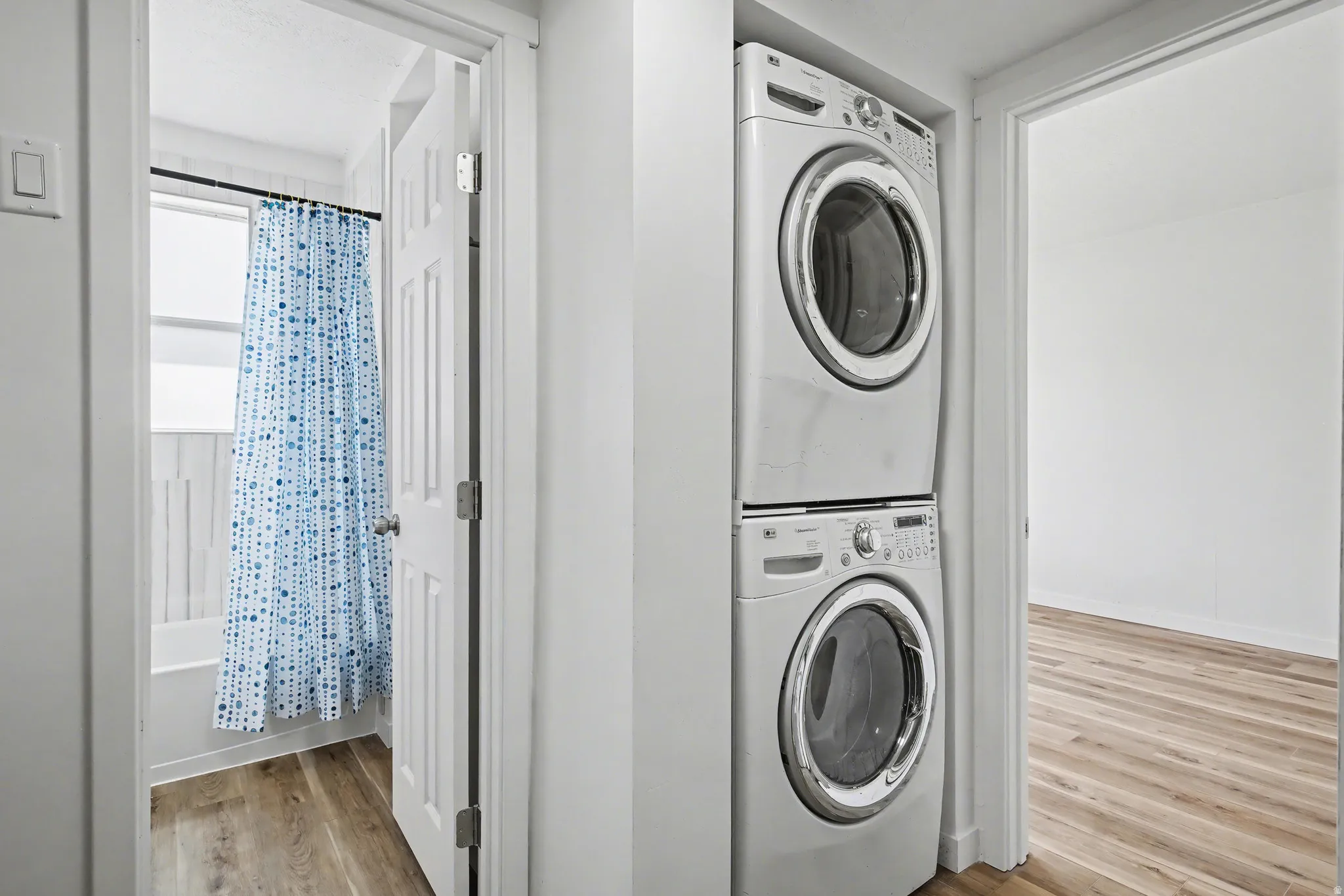 Laundry area in hallway