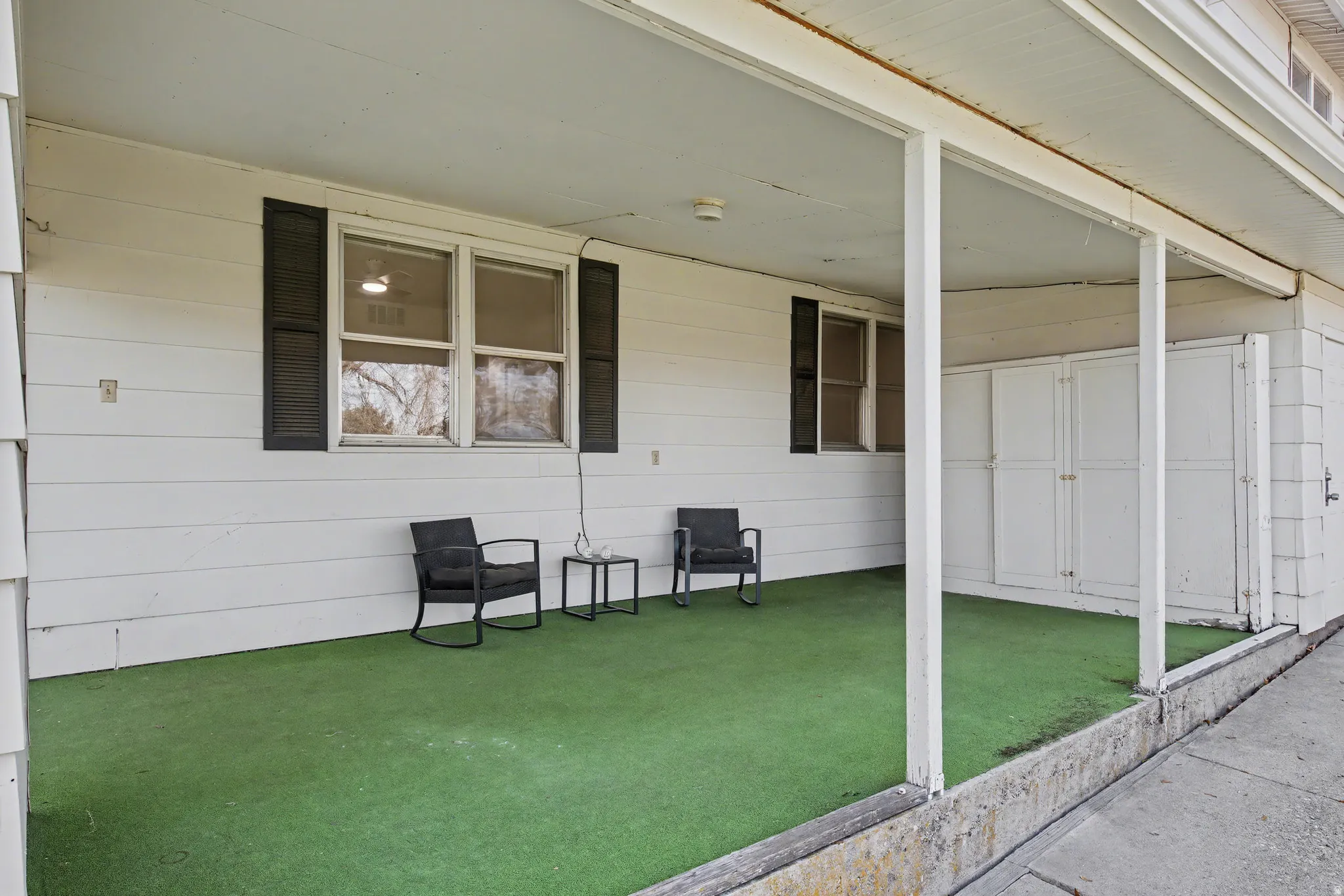 Covered Patio with storage
