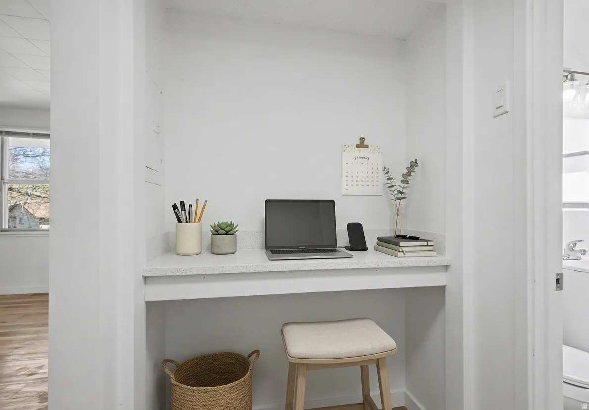 Built in desk in Hallway