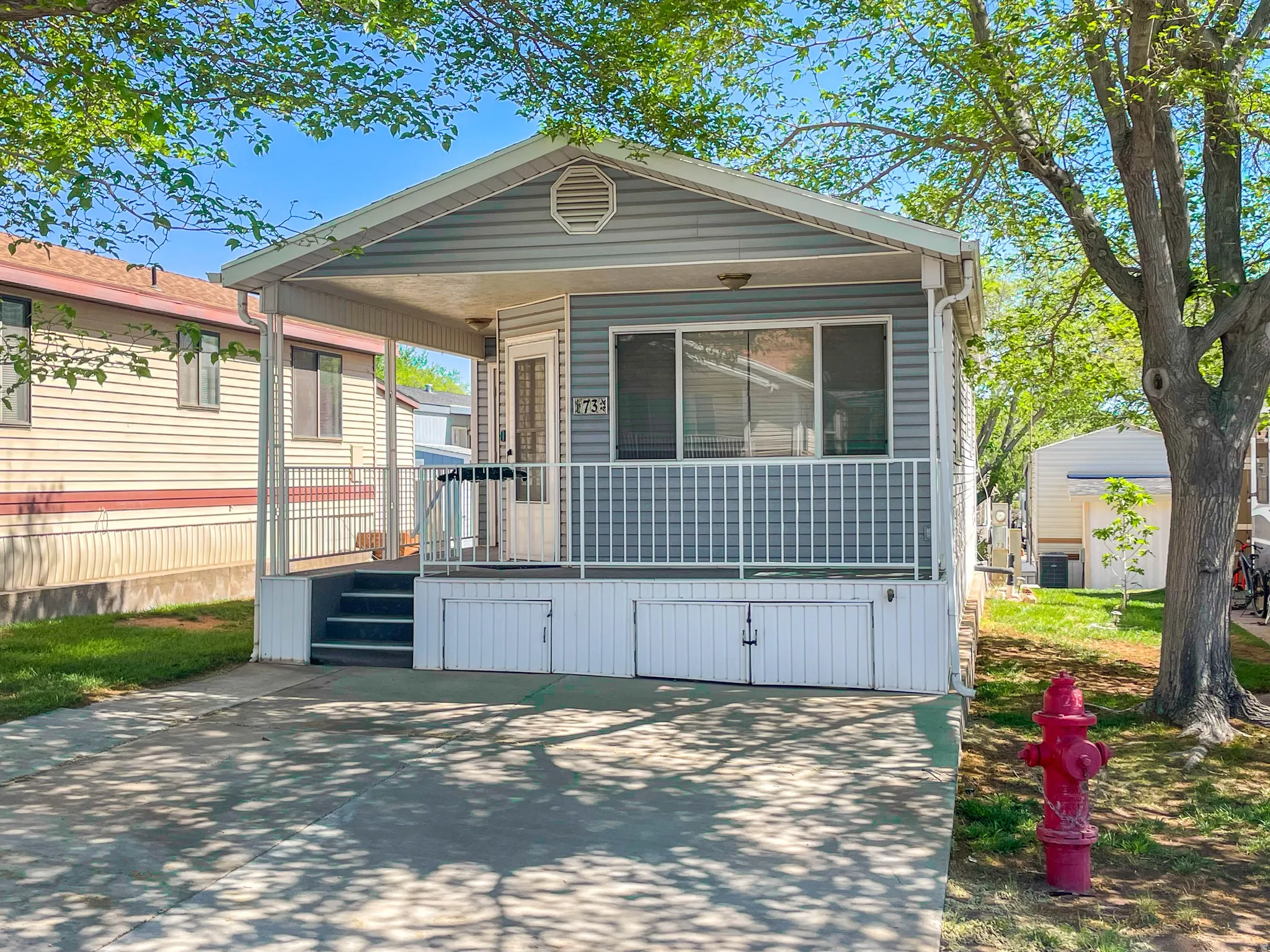 View of front of home with a porch