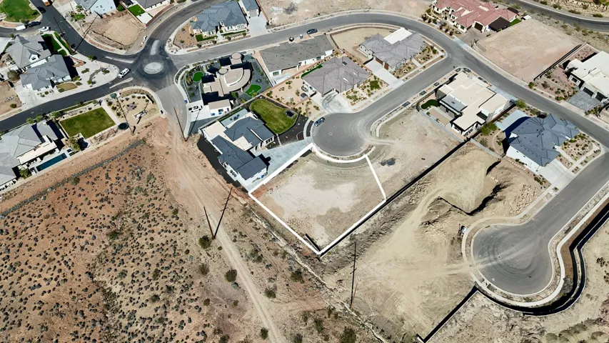 Aerial view of residential area
