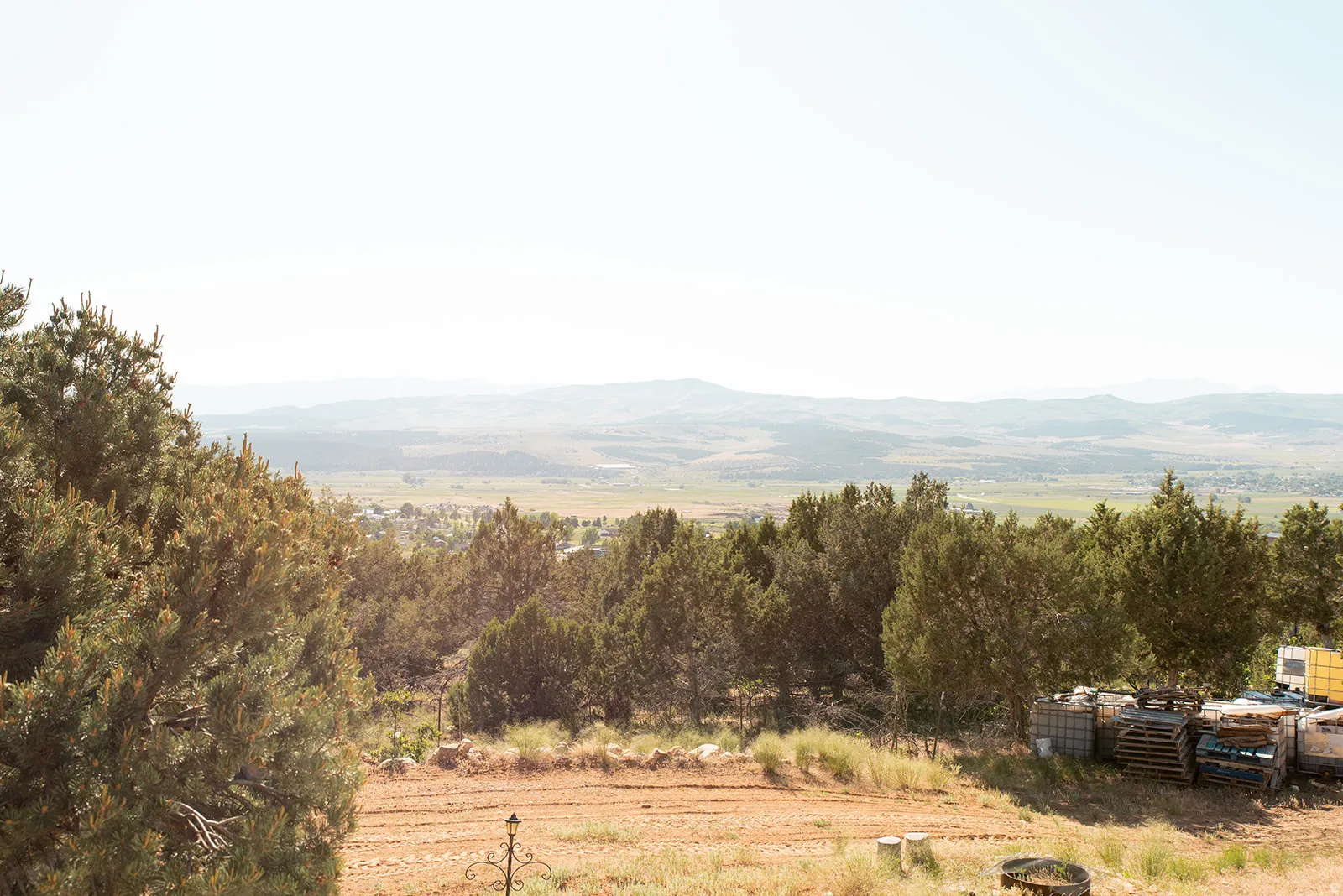 Mountain view with rural landscape