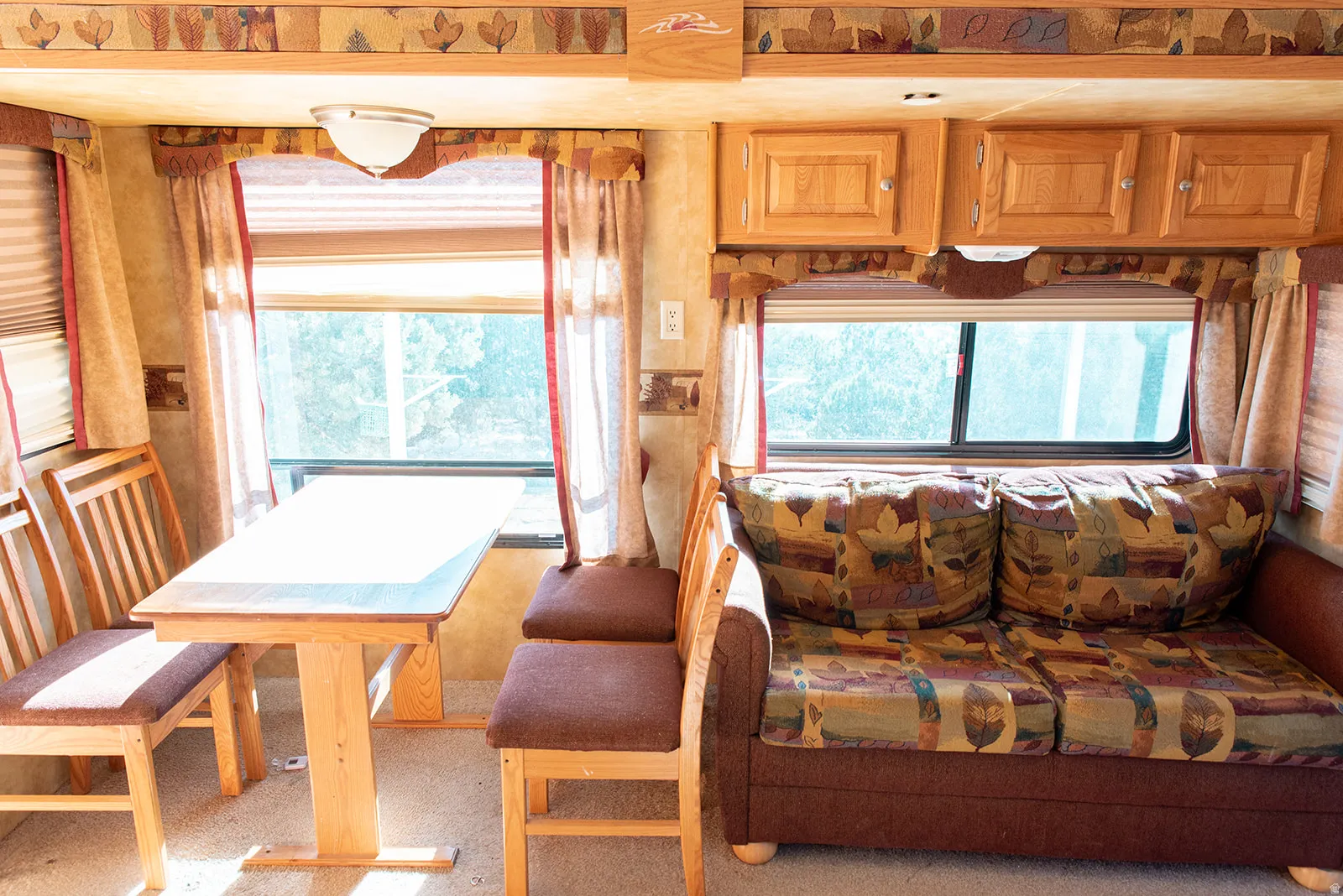 Living area featuring carpet floors