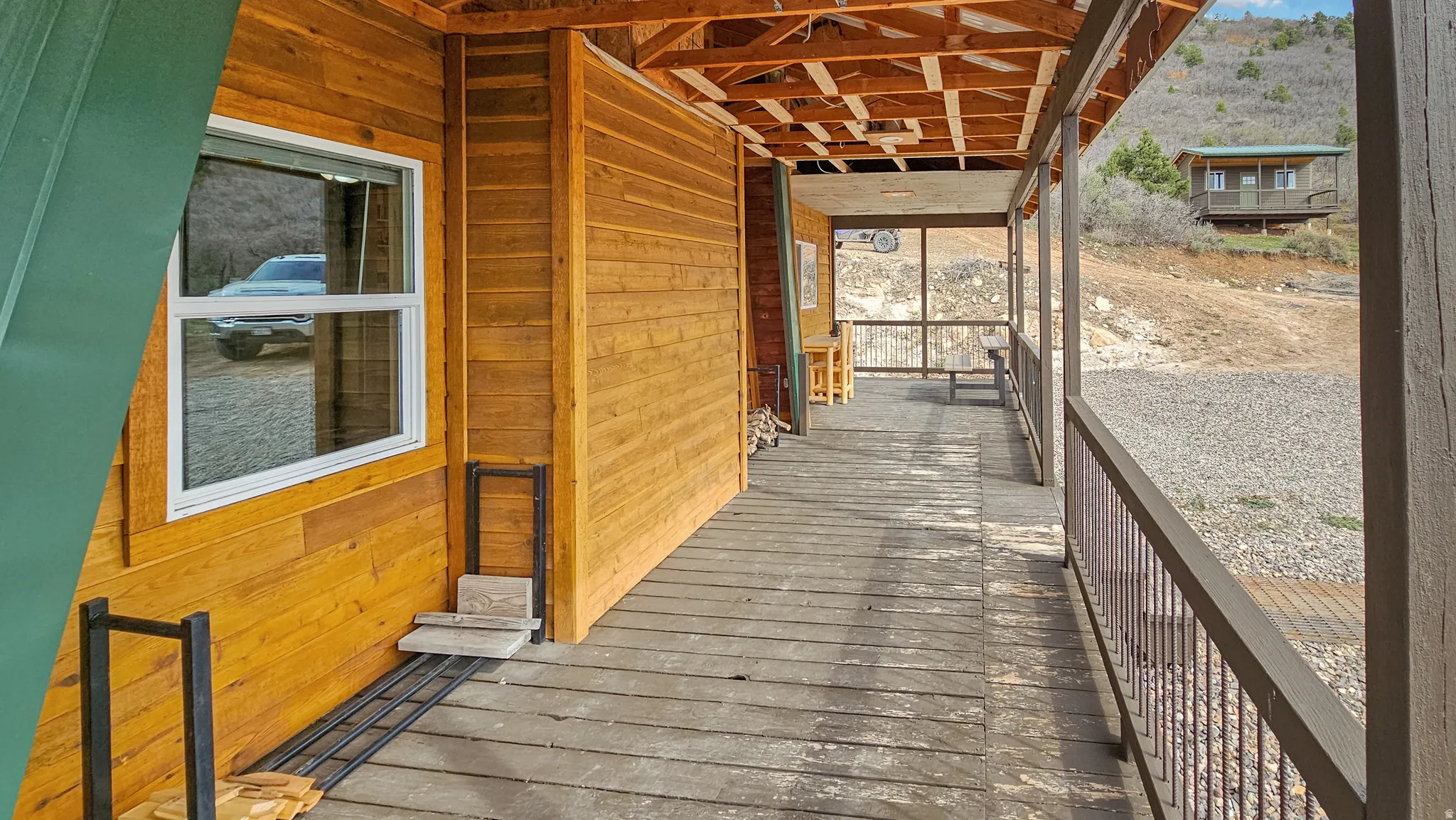View of wooden terrace