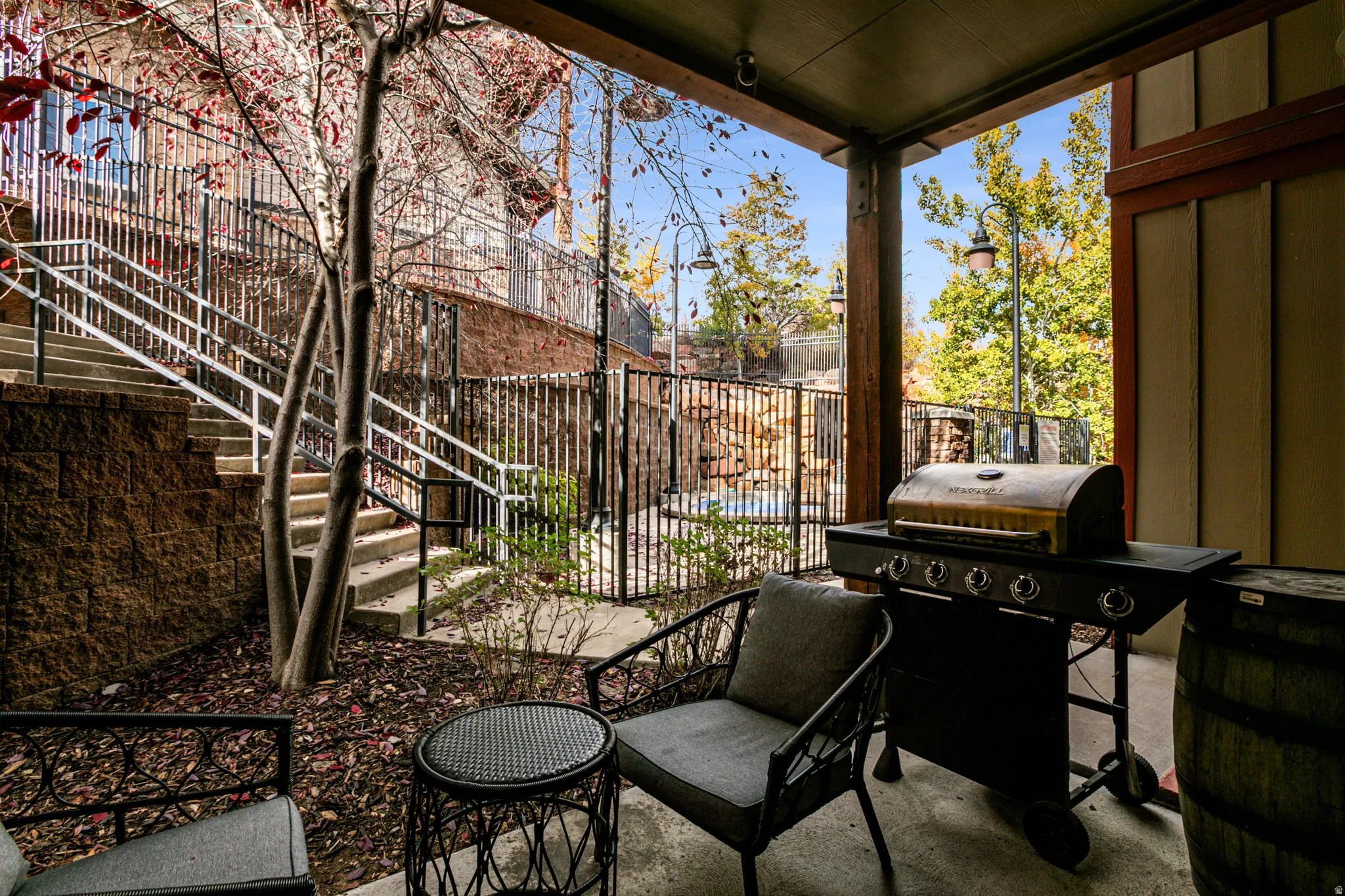 View of patio / terrace featuring a grill