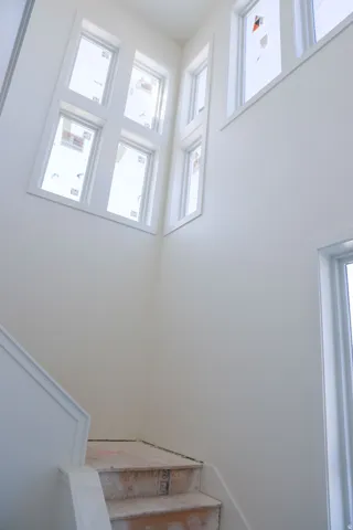 Stairway with plenty of natural light