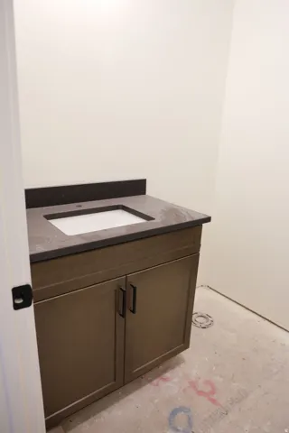 Bathroom featuring vanity