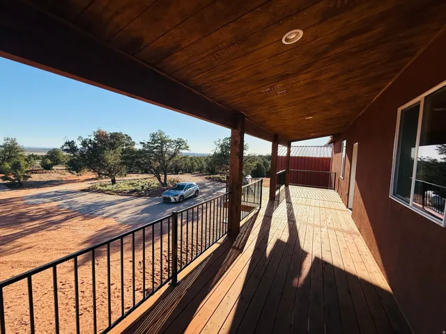 View of wooden deck