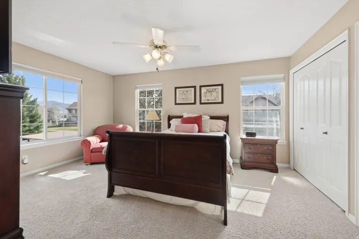 Very Spacious Primary Bedroom Suite with Extra Side Window
