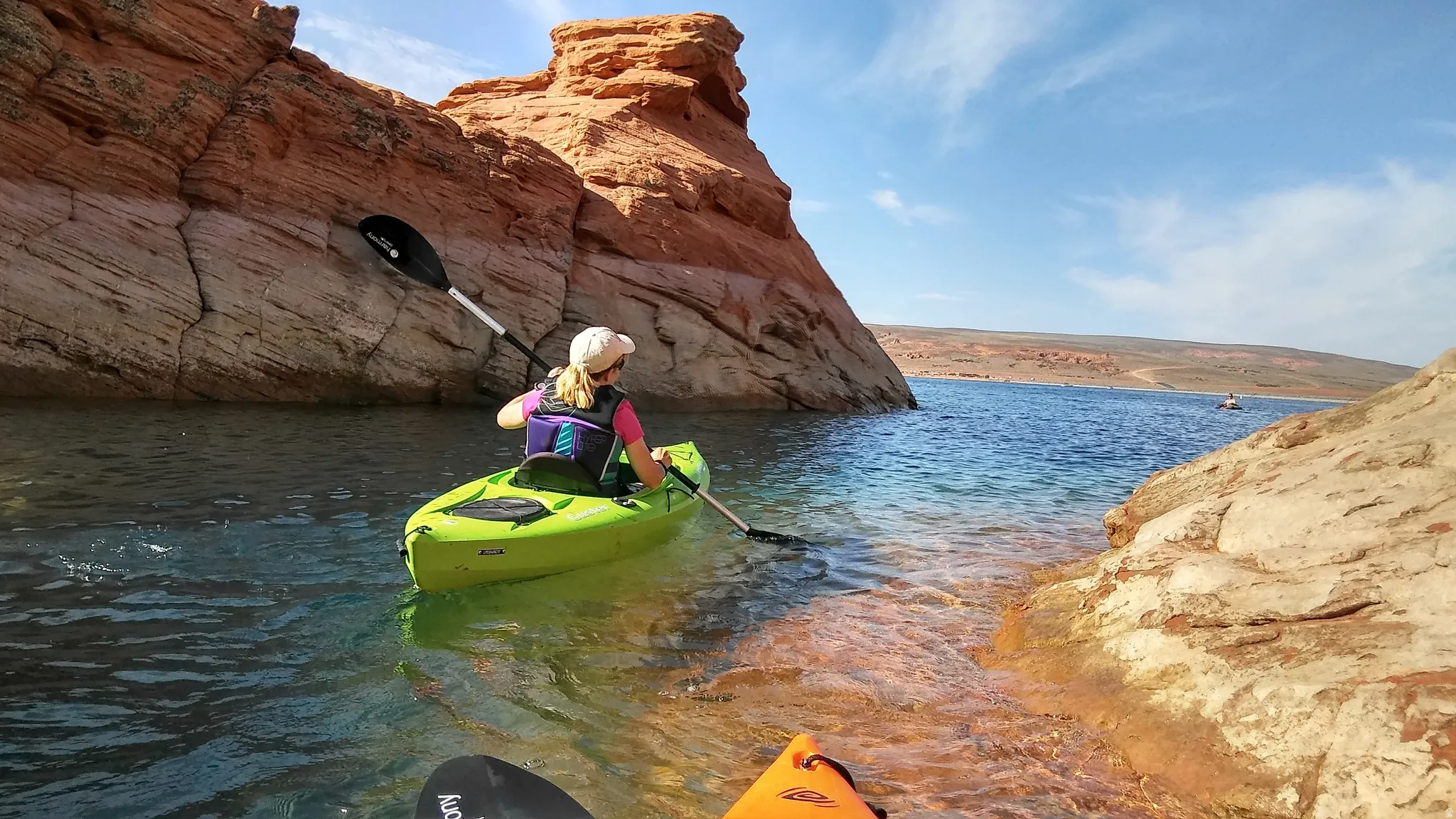Kayak in Sand Hollow Reservoir