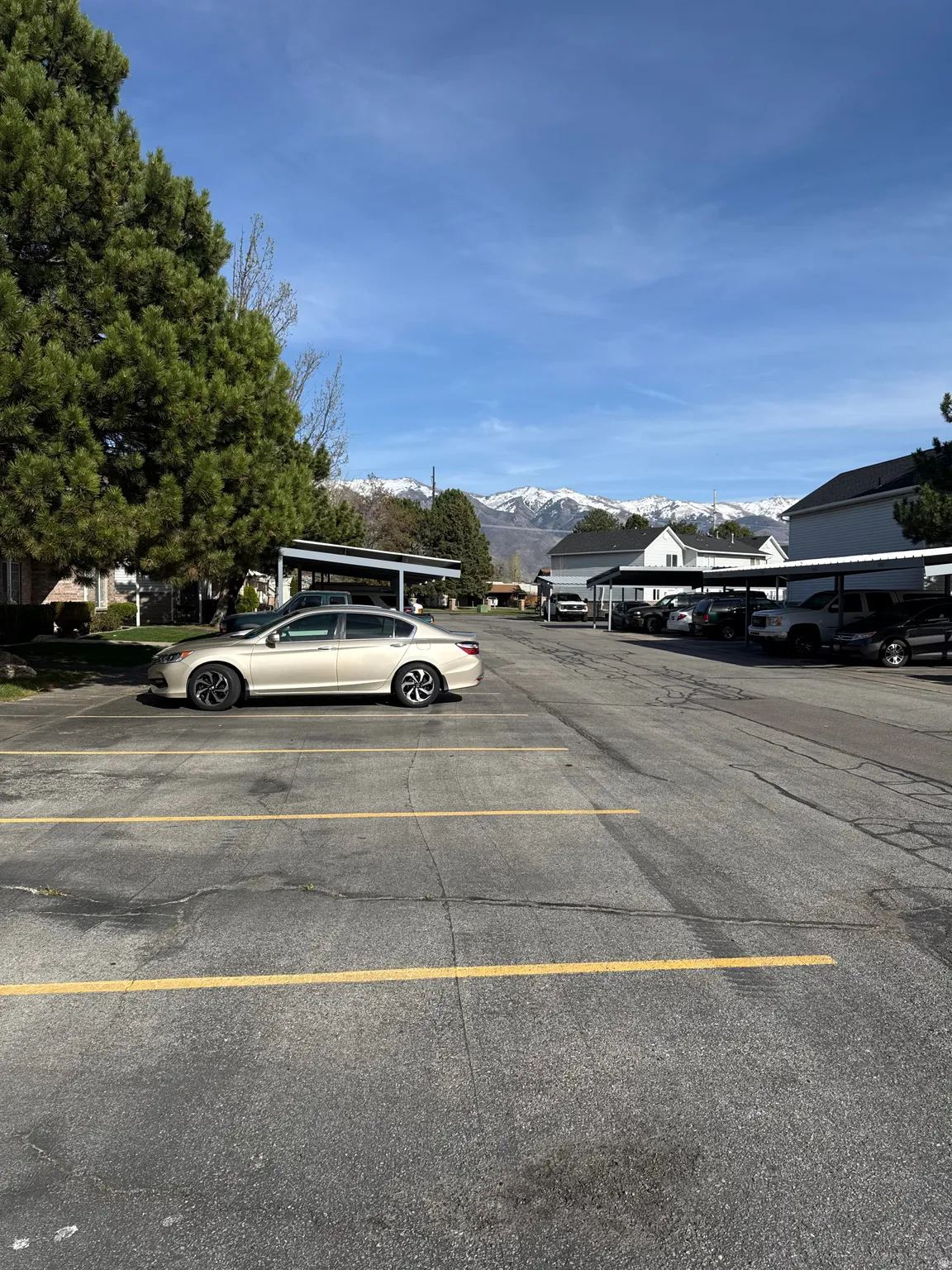 View of asphalt road with a mountain view