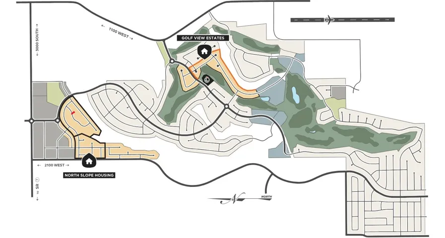 Map of Copper Rock Master Plan with lot location in red.