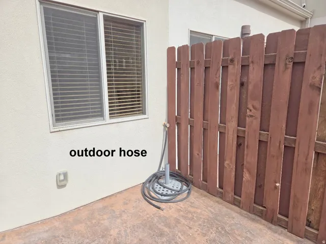 Private fenced area.