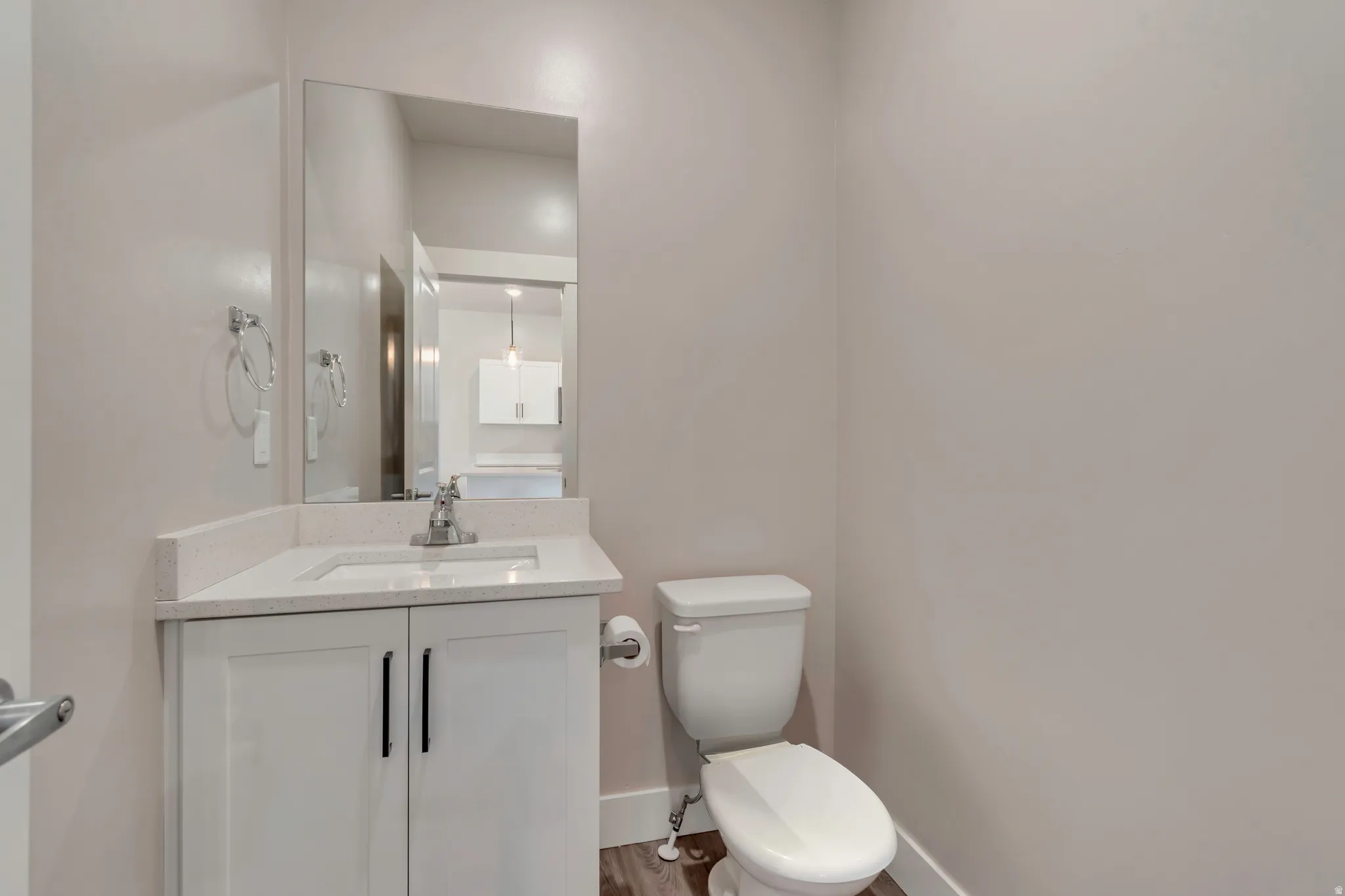 Half-bath for the second floor just off the kitchen.